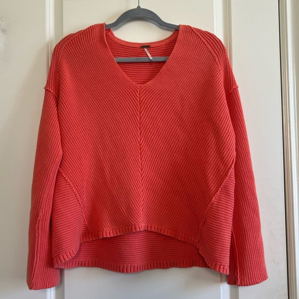 Free people oversized orange sweater